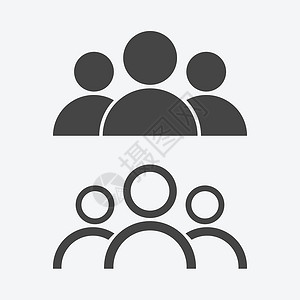 平面素材人物人物图标 它制作图案平面矢量团队成员标签圆圈商业用户民众反射徽章社会设计图片