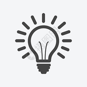 灯泡样式灯泡线图标矢量隔离在白色背景上 想法标志解决方案思维概念 用于平面设计网站的平面样式照明电灯插图力量创新活动想像力技术白炽灯网络插画