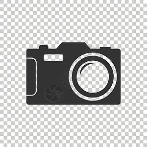孤立背景上的相机图标 平面矢量图摄影师摄影电子产品收藏闪光框架黑色白色照片插图背景图片