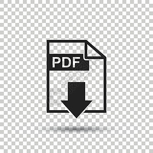 PDF 下载矢量图标 商业营销互联网概念的简单平面象形图 孤立背景上的矢量图解协议档案插图格式合同海豹文件夹教科书标签艺术背景图片