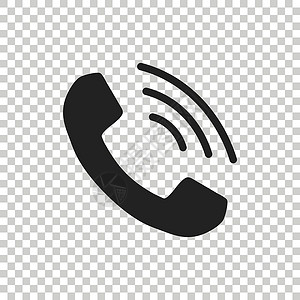 老顾客电话图标服务在孤立的背景上签名 平面样式的电话通信图标拨号听筒讲话商业扬声器技术聊天互联网标识细胞插画
