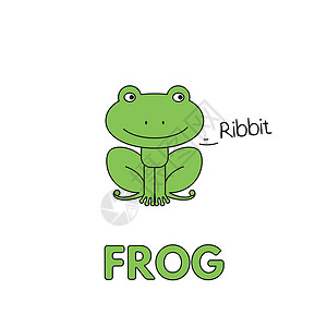 卡通青蛙儿童传呼卡教程英语蟾蜍动物学校孩子插图宠物玻璃爬虫背景图片
