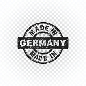 邮戳在德国邮票 孤立背景上的矢量图解插画