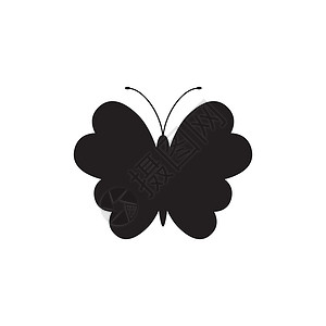 蝴蝶矢量图标 蝴蝶插图的剪影展示明信片创造力昆虫卡片翅膀背景图片