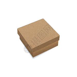 矢量 KKraft 纸封闭框 符合实际的插图奢华工艺品牌回收正方形礼物牛皮纸褐色产品纸盒背景图片