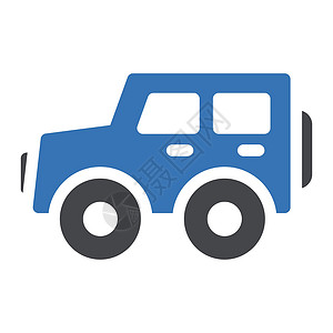 jeep牧马人吉普车卡车圆圈旅行汽车图标越野车旅游牧马人字形车辆插画