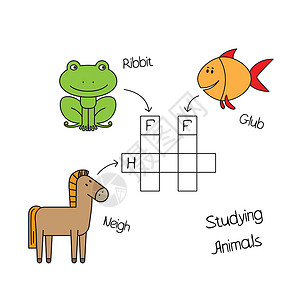 马扑鱼儿童题式儿童口号孩子们绘画蟾蜍爱好语言动物学习艺术品游戏动物群插画