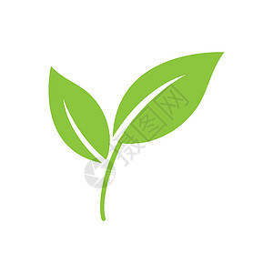 生态温泉绿叶 生态图标 矢量插图 平面设计叶子生活生物标签网络植物温泉产品环境标识插画
