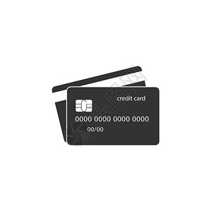 办理信用卡信用卡图标 矢量插图 平面设计店铺商业零售订金签证金子贷款塑料金融取款机设计图片