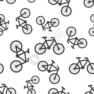 自行车图标无缝图案背景图标 商业平面矢量图 自行车标志符号模式旅行踏板交通活动运动运输环境闲暇网站车辆背景图片
