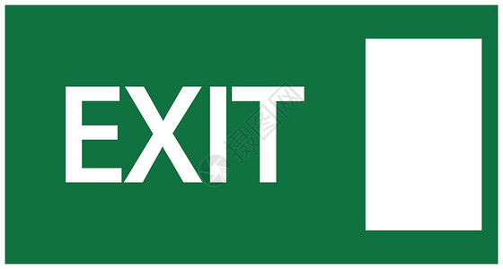 疏散标志绿色出口标志 矢量插图 平面设计插画