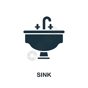 水槽图标洗手间盆地高清图片
