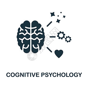脑子图标认知心理学图标 来自认知技能集合的单色符号 用于网页设计信息图表和 mor 的创造性认知心理学图标说明插画
