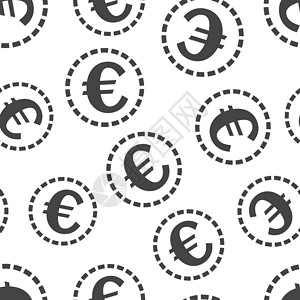回字形图案欧元硬币钱无缝图案背景图标 商业平面矢量图 硬币标志符号模式白色金融投资银行业电子商务货币利润宝藏价格经济设计图片