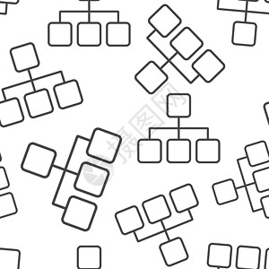 回字形图案业务结构标志无缝图案背景 商业平面矢量图 图结构符号模式原子配置字形节点合作链接社区组织公司网络设计图片