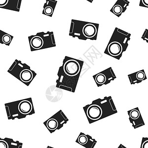 相机无缝图案背景 商业平面矢量图 摄影机符号图案照片按钮拍照插图收藏白色摄影师镜片摄影凸轮背景图片