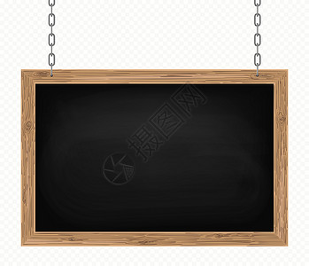 挂在墙上黑板挂在金属链上的招牌 木框标志 韦克托路标广告牌标语金属控制板木板邮政框架木头乡村插画