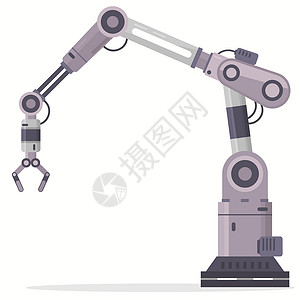 工厂机器人机械臂 机械控制工具 韦克托乐趣动物小说金属机械手商业卡通片起重机手臂吉祥物背景图片