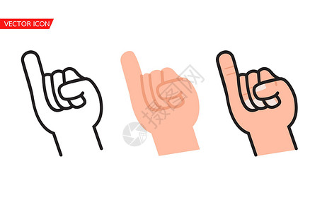 小符斜挂绿云鬟小手指线承诺符符号矢量设计图片