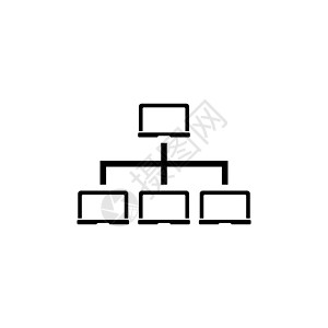 计算机网络平面矢量 Ico背景图片