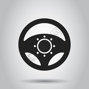 方向盘图标 矢量图 商业概念车轮象形图控制车辆配件运输交通运动汽车圆圈卡车驾驶插画