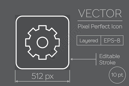 Gear 像素完美图标背景图片