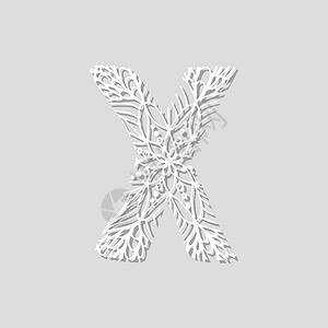 银色漏斗样式纸样式中的花卉字体商业花园文档教育折纸卡片手工插图办公室植物设计图片
