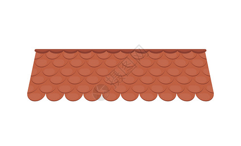 白色背景的棕色屋顶 用于设计夏季小屋的屋顶 卡通风格 矢量插图 笑声建筑制品材料陶瓷卡通片木头邻里财产建筑学贷款背景图片