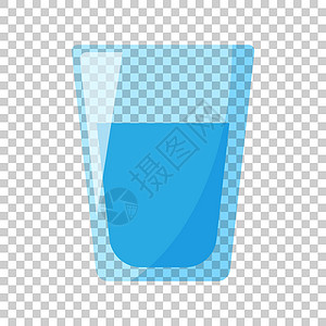 平面样式的水玻璃图标 孤立背景下的苏打玻璃矢量图解 液态水经营理念苏打液体透明度饮食蓝色矿物塑料瓶子运动生态背景图片