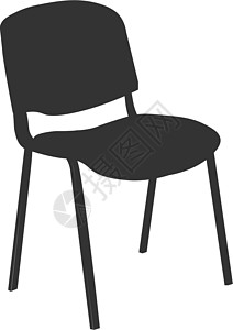 在浅蓝色背景上孤立的椅子图标矢量插图主席座位标识扶手椅电影家具导演木头商业黑色背景图片