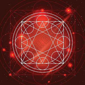 矢量魔术几何 Sig三角形五角星宗教人工制品炼金术游戏符文水晶奥秘精灵插画