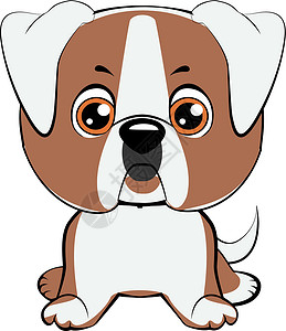 阿拉斯加幼犬美国斗牛犬幼犬的矢量图解设计图片