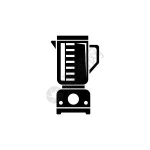 九阳榨汁机手持式电动搅拌机厨房设备 平面矢量图标说明 白色背景上的简单黑色符号 用于 web 和移动 UI 元素的手动搅拌机厨房设备标志设设计图片
