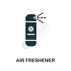 空气干净空气清新剂图标 来自清洁系列的单色标志 用于网页设计 信息图表等的创意空气清新剂图标说明插画