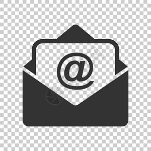 邮寄信封平面样式的邮件信封图标 电子邮件消息矢量插图在孤立的背景上 邮箱电子邮件业务概念邮资办公室白色垃圾邮件文档空白网络商业通讯互联网插画
