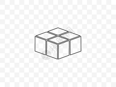 盒子 立方体图标 矢量插图 平面设计编队商业正方形几何空间化合物逻辑等距创新技术背景图片