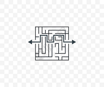 处于困境中Labyrinth 迷宫 透明背景的战略图标 矢量插图字形困境领导工作办公室成功组织游戏标识解决方案插画