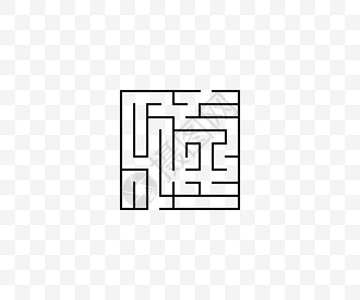 Labyrinth 迷宫 透明背景的战略图标 矢量插图路线挑战字谜商业小路出口教育解决方案正方形谜语背景图片