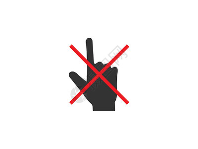 禁止鸣笛指向标别碰图标 矢量图示 平面设计危险预防禁令艺术按钮手臂博物馆手指横幅标签设计图片