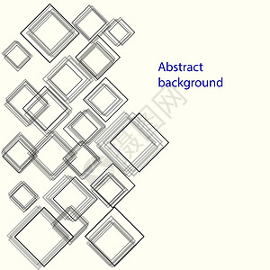六面体矢量方背景 几何装饰概念 用平网格的现代技术插图 用直线进行的数字几何抽象学设计图片