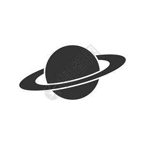 平面样式的土星图标 孤立在白色背景上的行星矢量图解 银河空间经营理念卫星星星磁层勘探圆形椭圆形科学轨道戒指插图设计图片