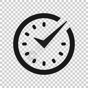 透明风格的实时图标 孤立背景上的时钟矢量图 手表经营理念小时考勤利润计时器市场插图项目时间表跑表工作背景图片