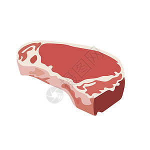 牛腩粒生牛肉铜的矢量设计插画