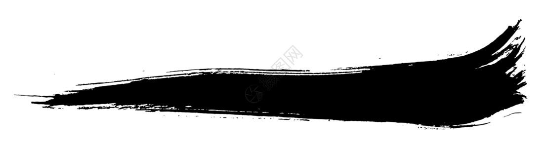 Grunge 黑色 paintink 画笔描边苦恼条纹横幅水彩绘画艺术收藏墨水中风草图背景图片