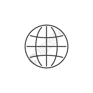 尖欧罗巴地球图标 地球标志 世界符号旅行技术国际全球物流插图网站收藏纽扣黑色设计图片