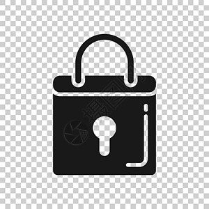 平面样式的储物柜图标 白色孤立背景上的挂锁密码矢量插图 钥匙开锁经营理念网络安全按钮代码商业隐私秘密技术互联网电脑背景图片