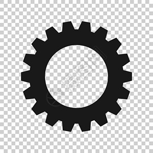 小齿轮平面样式的齿轮矢量图标 白色孤立背景上的齿轮插图 大齿轮齿轮经营理念运动工业工程商业传播团队合作用户机器工厂插画