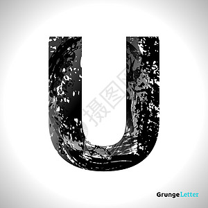 Grunge 矢量字母样式符号苦恼创造力刷子涂鸦插图语言英语公司墨水粒状背景图片