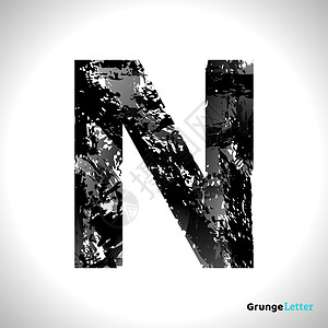 Grunge 矢量字母样式符号英语语言草图黑色墨水粒状涂鸦颗粒状字体粉笔背景图片