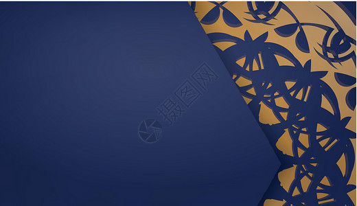 希腊金首饰和徽标之地的黑暗蓝色封条背景图片